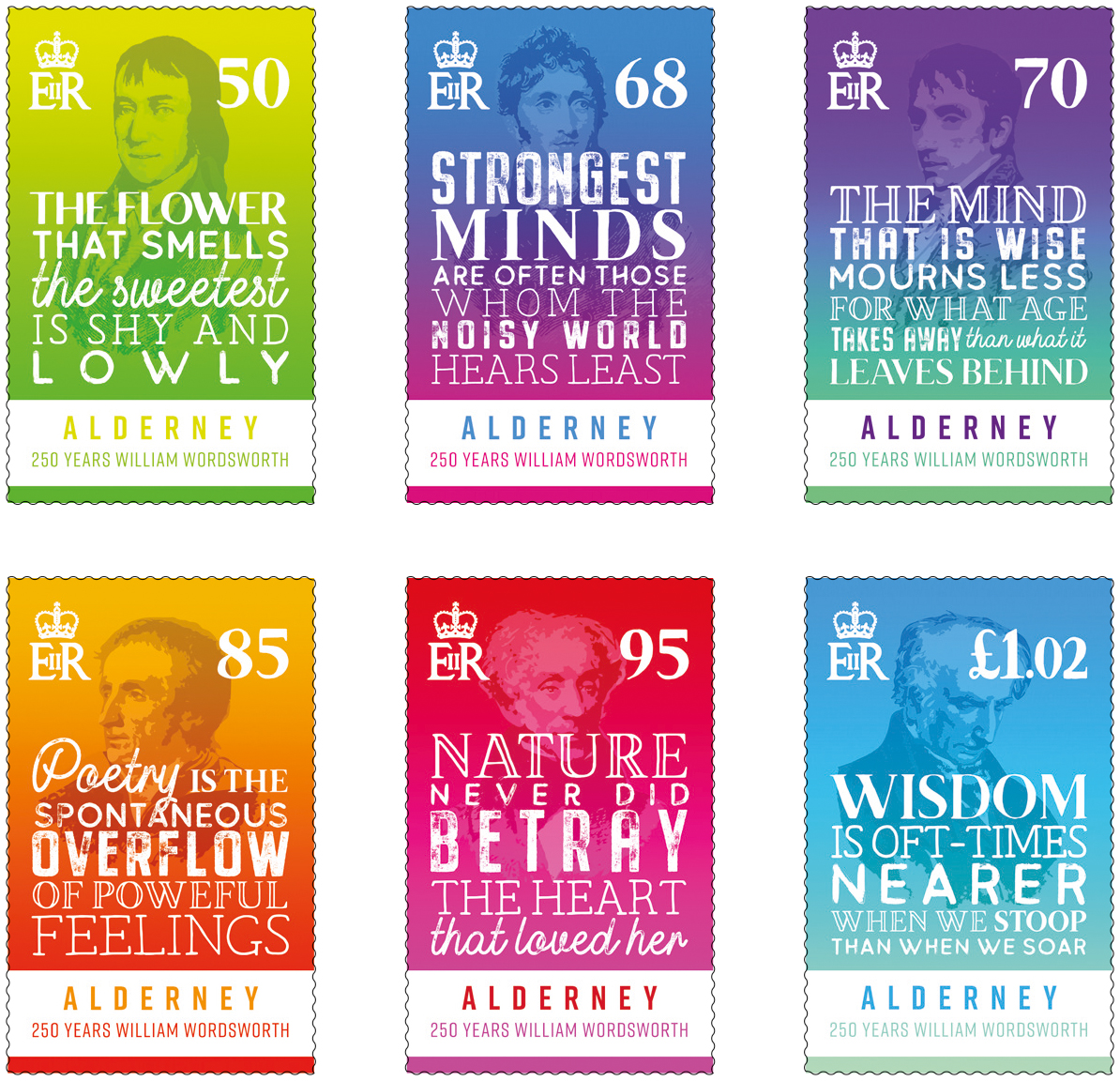Guernsey Post to issue Alderney stamps to mark 250th Anniversary of Wordsworth's birth